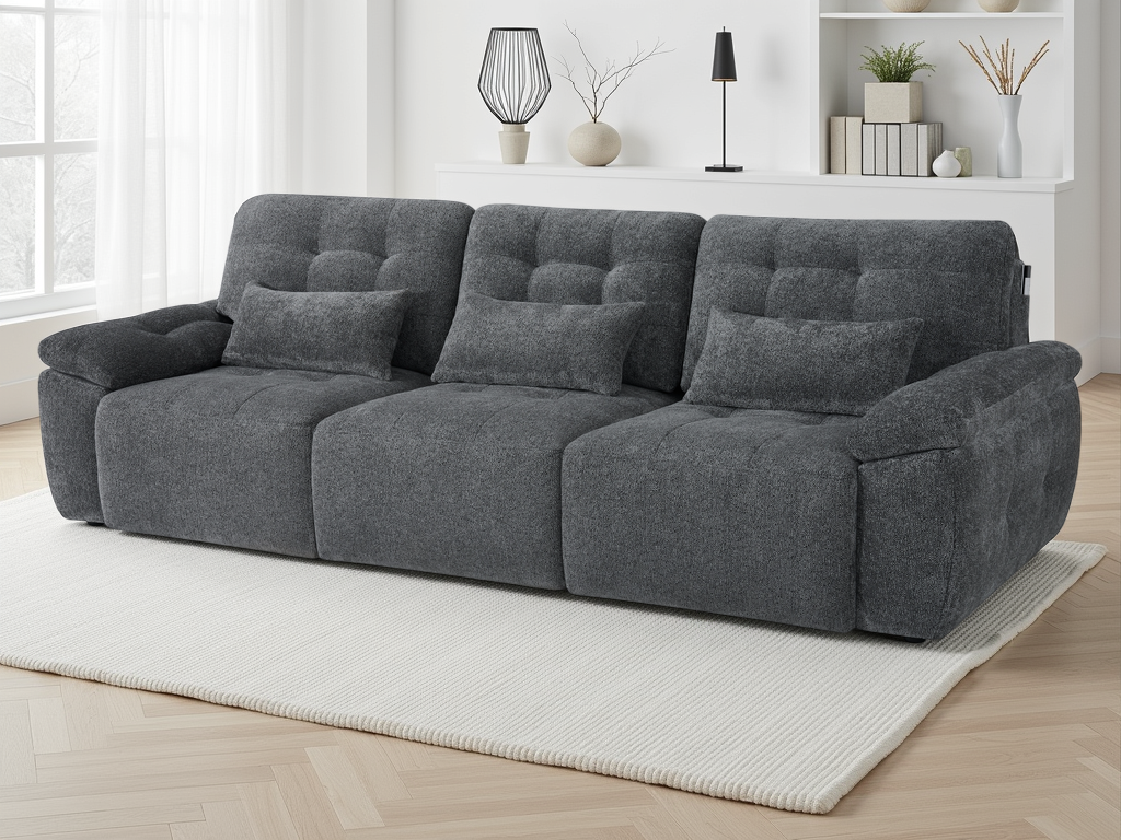 Dallas Electric Sofa Bed 3 Seater Grey