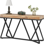 Farmhouse Console Table, 55" Sofa Table Wood Entryway Table
