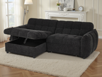 Florida Sofa Bed Universal Corner Black
