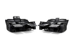 Galaxy Tech Electric Recliner Sofa 3+2 Set Black