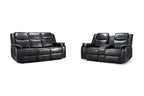 Galaxy Tech Electric Recliner Sofa 3+2 Set Black