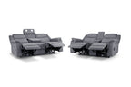 Galaxy Tech Electric Recliner Sofa 3+2 Set Grey