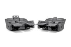 Galaxy Tech Electric Recliner Sofa 3+2 Set Grey