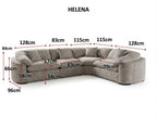 Helena Sofa Large Corner Grey