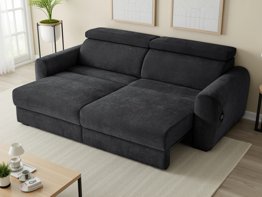 Dakota Electric Sofa Bed 3 Seater Black