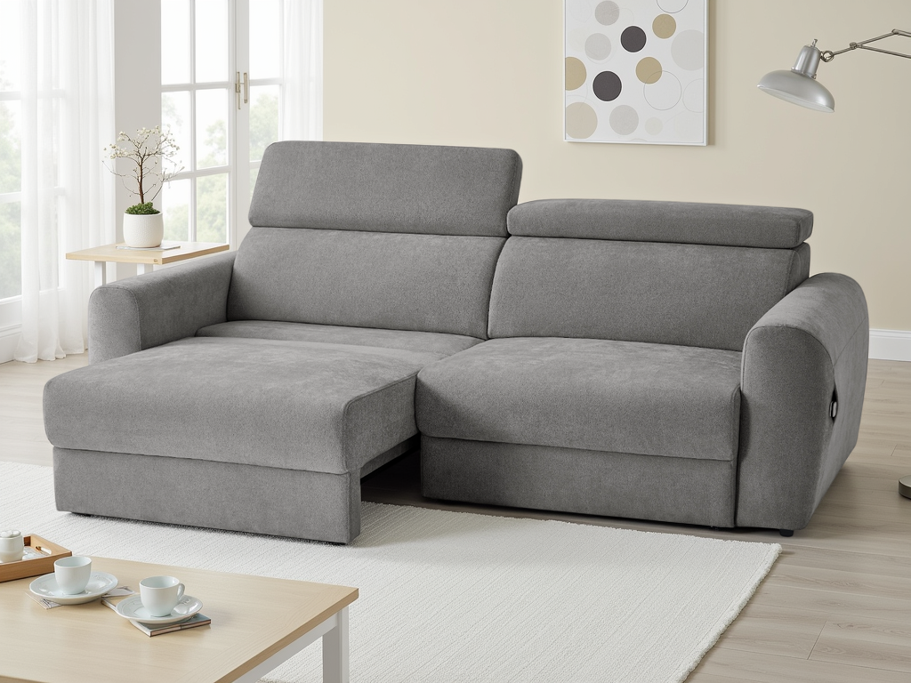 Dakota Electric Sofa Bed 3 Seater Grey