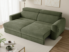 Dakota Electric Sofa Bed 3 Seater Green