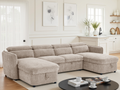 Capri Sofa Bed U Shape Corner Beige
