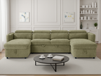 Capri Sofa Bed U Shape Corner Green