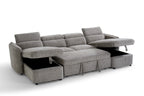 Capri Sofa Bed U Shape Corner Grey