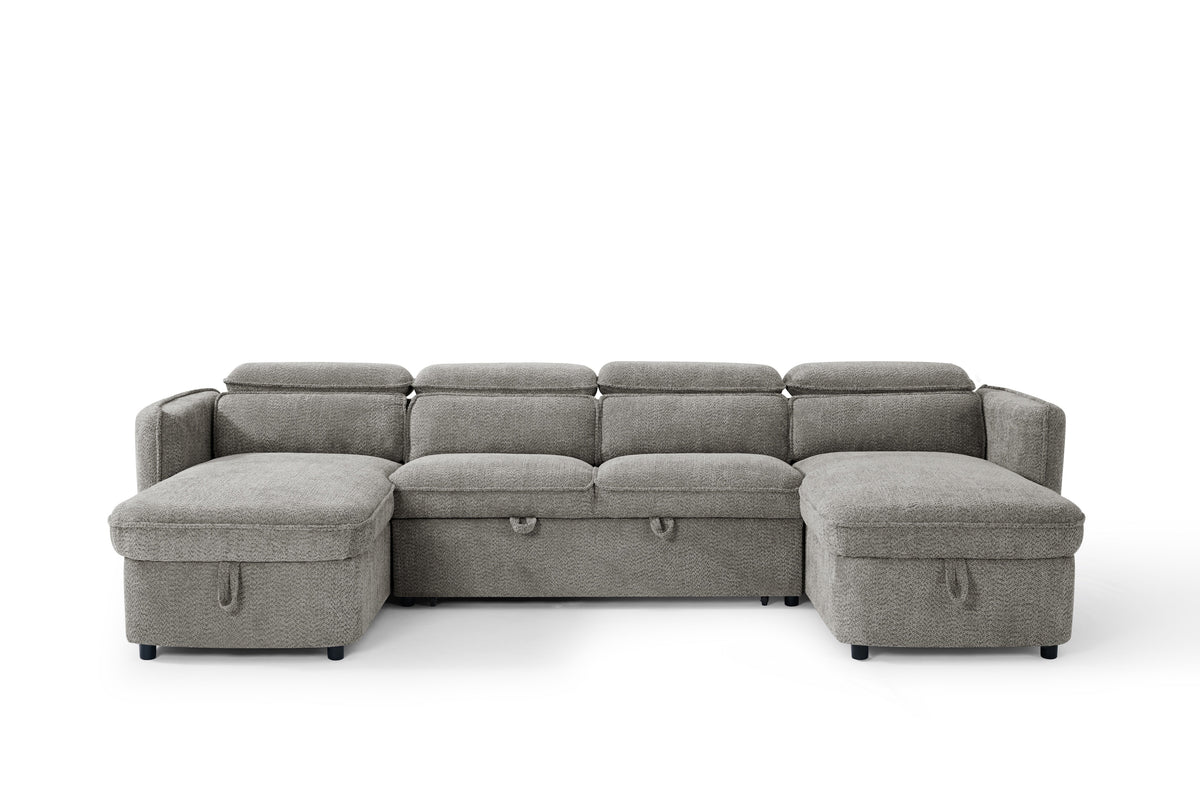 Capri Sofa Bed U Shape Corner Grey