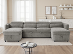 Capri Sofa Bed U Shape Corner Grey