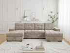 Palermo Sofa Bed U Shape Corner Beige