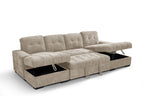 Palermo Sofa Bed U Shape Corner Beige