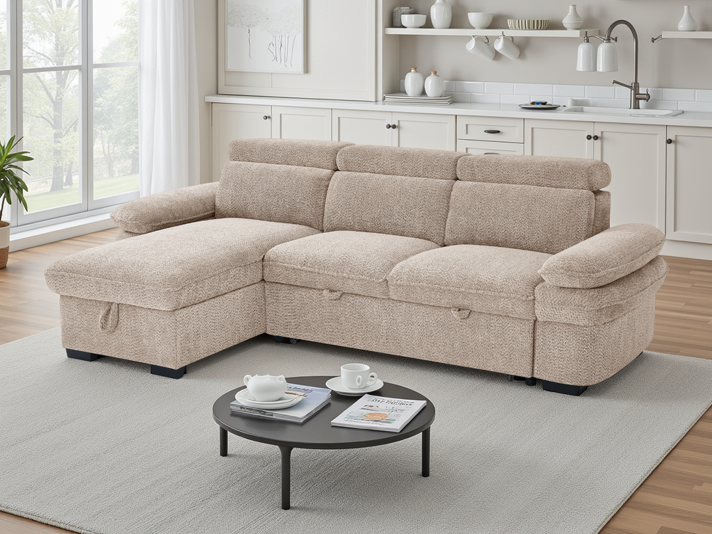Hudson Sofa Bed Universal Corner Beige