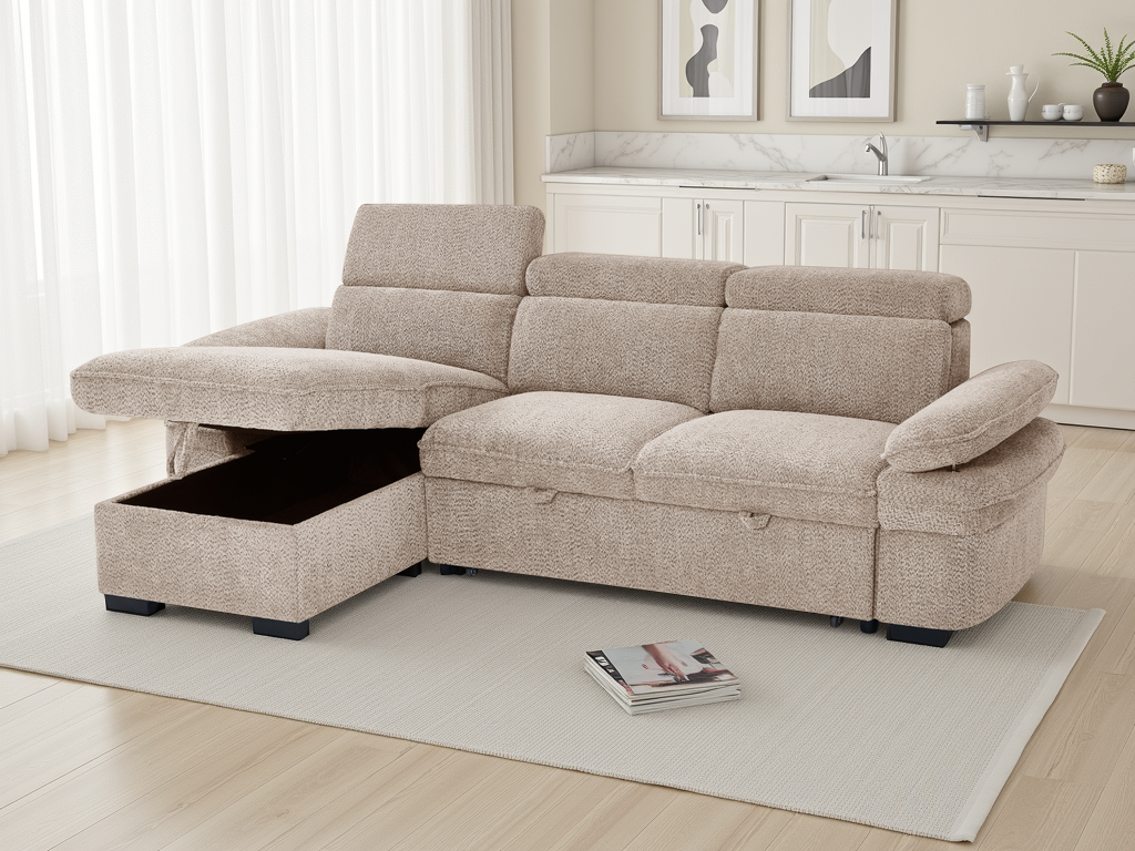Hudson Sofa Bed Universal Corner Beige