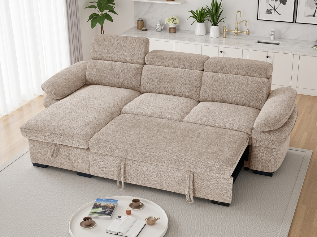 Hudson Sofa Bed Universal Corner Beige