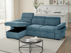 Hudson Sofa Bed Universal Corner Blue