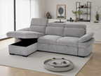 Hudson Sofa Bed Universal Corner Grey