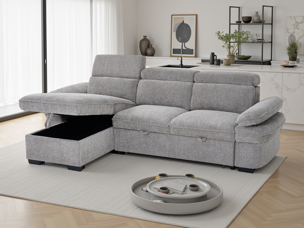 Hudson Sofa Bed Universal Corner Grey