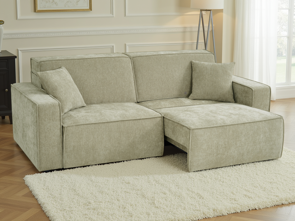 Houston Electric Sofa Bed 3 Seater Green