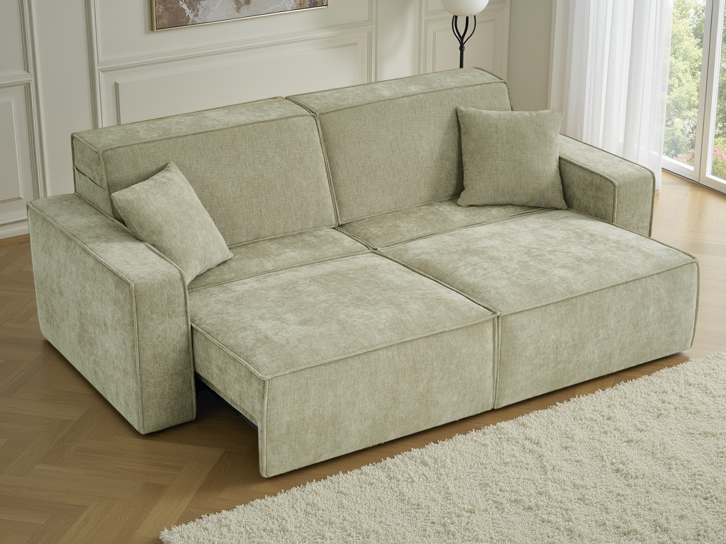 Houston Electric Sofa Bed 3 Seater Green