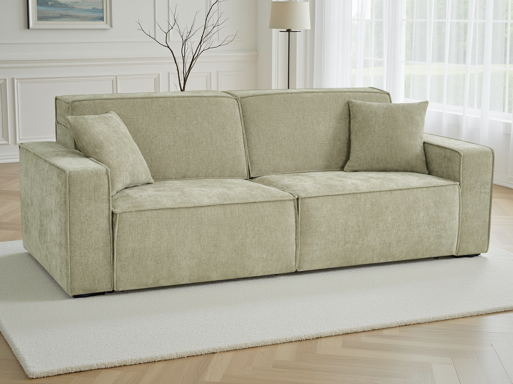 Houston Electric Sofa Bed 3 Seater Green