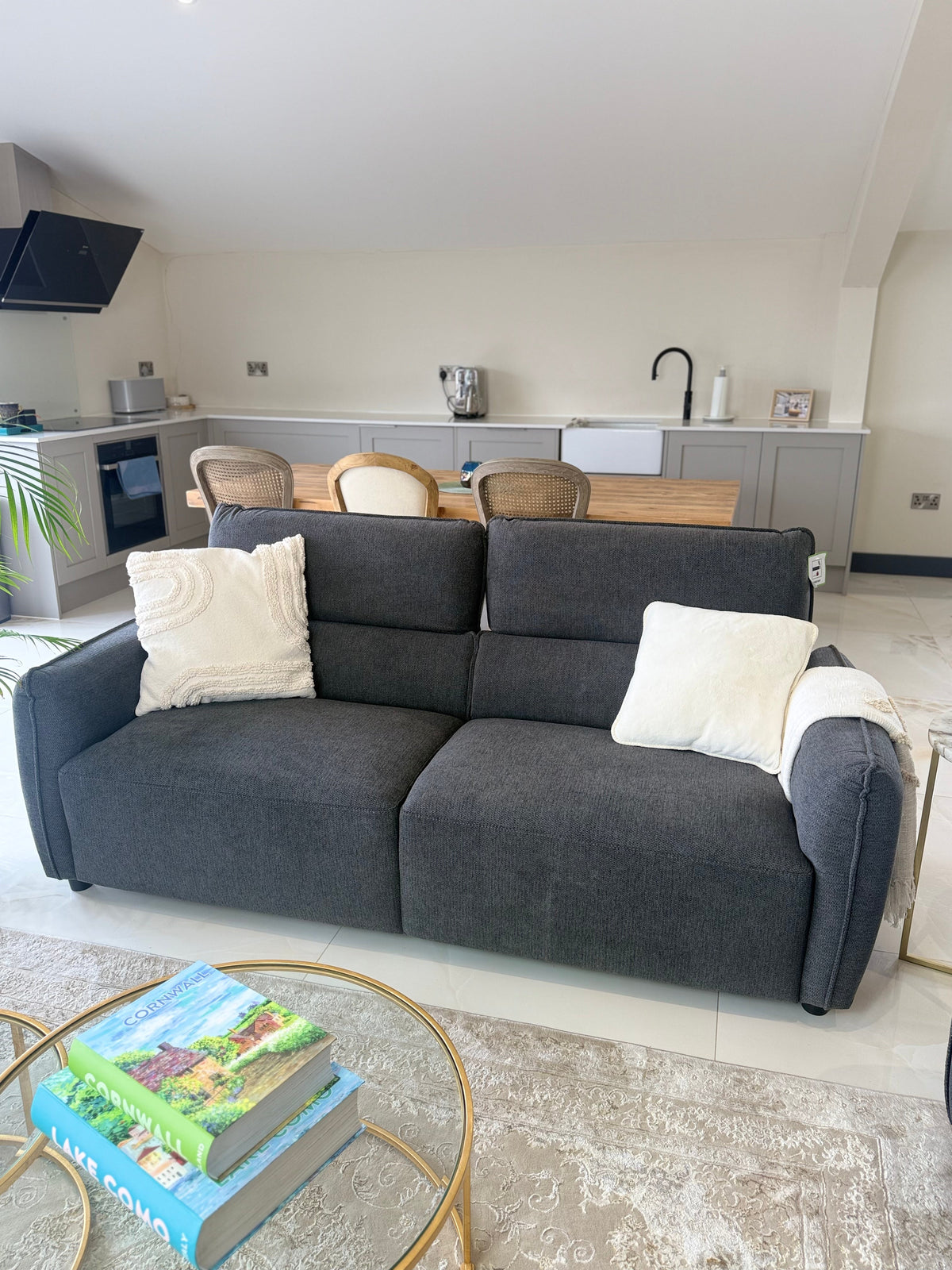 Ascot Sofa 3+2 Set Charcoal