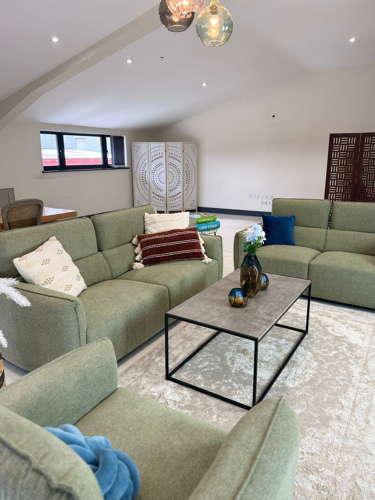 Ascot Sofa 3+2 Set Green