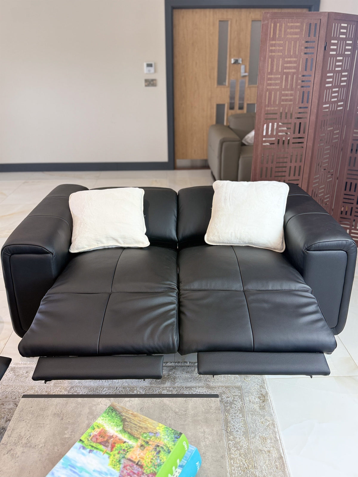 Richmond Electric Recliner Sofa 3+2 Set Black
