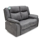 Leon Electric Recliner Sofa 2 Seater Grey