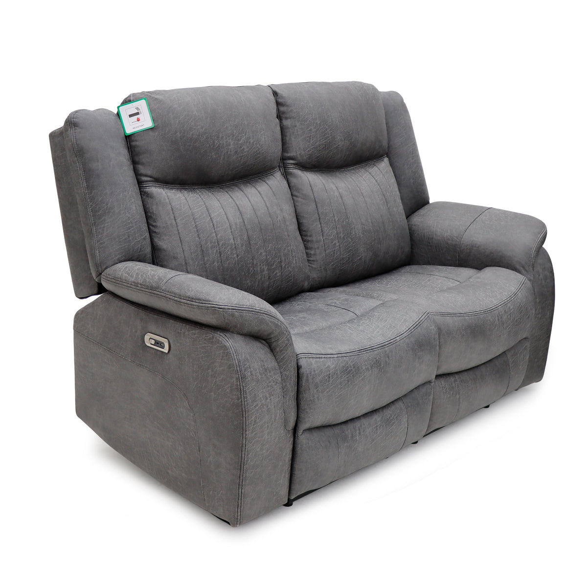 Leon Electric Recliner Sofa 2 Seater Grey