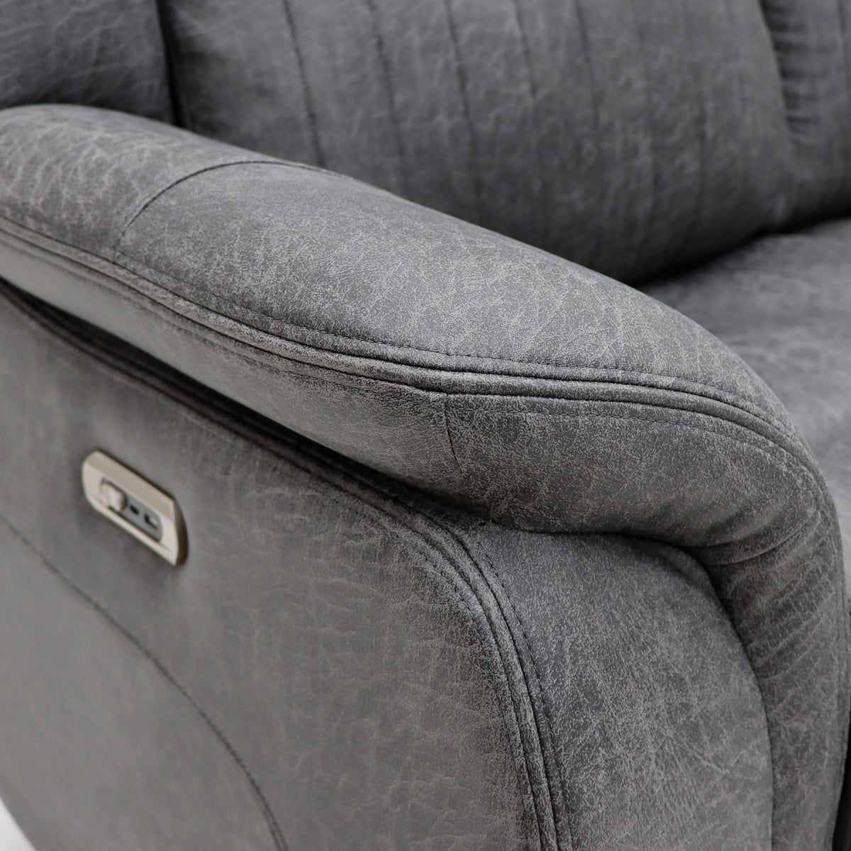 Leon Electric Recliner Sofa Armchair Grey