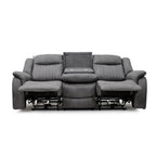 Leon Electric Recliner Sofa 3 Seater Grey
