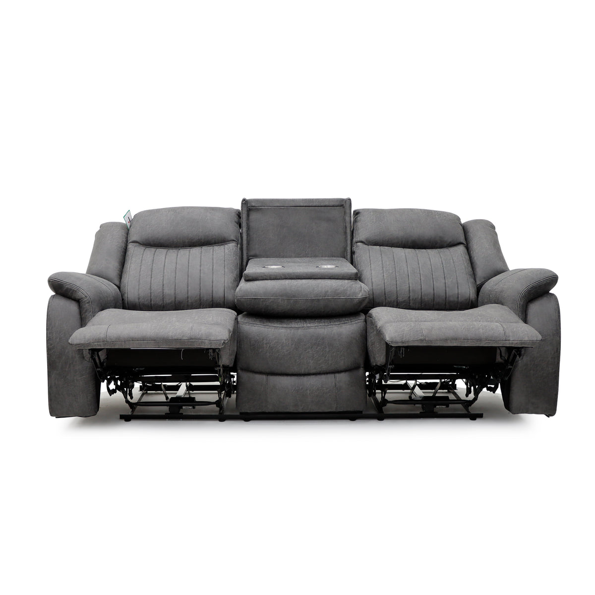 Leon Electric Recliner Sofa 3 Seater Grey