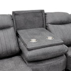 Leon Electric Recliner Sofa 3 Seater Grey
