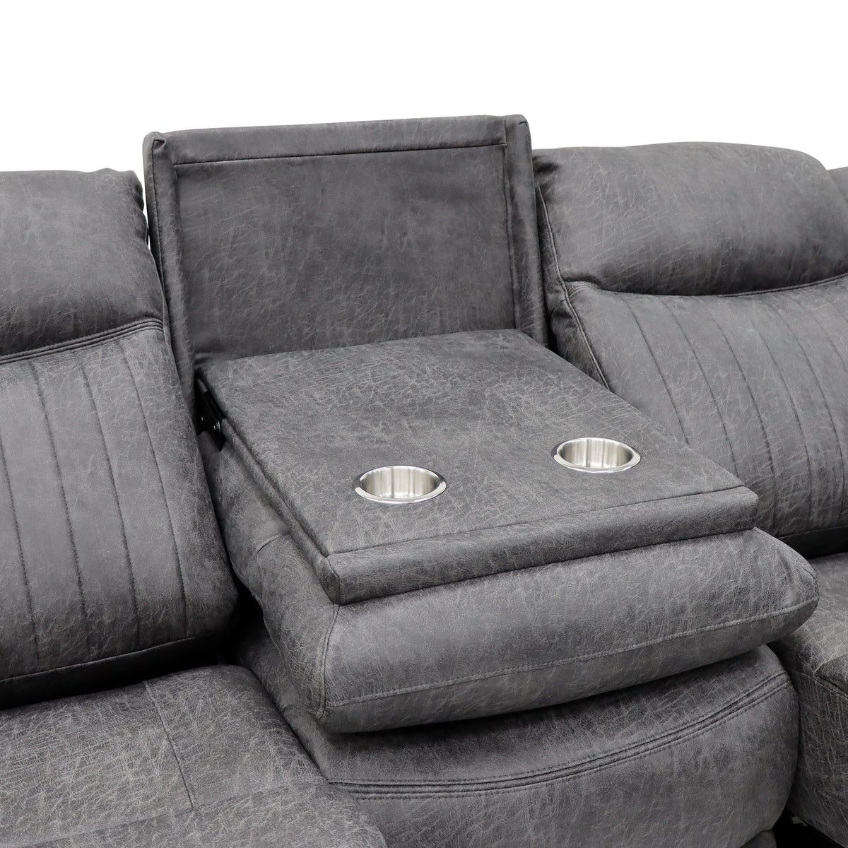 Leon Electric Recliner Sofa 3 Seater Grey