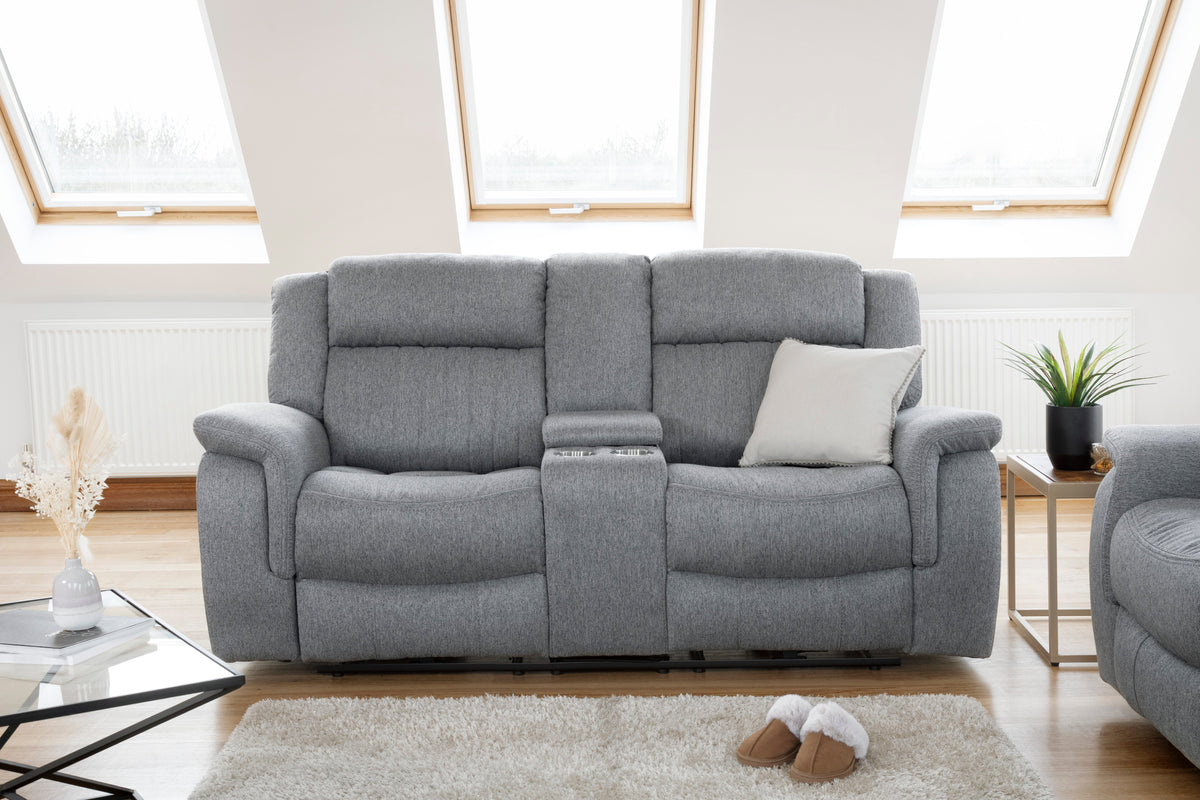 Linden Electric Recliner Sofa 2 Seater Grey