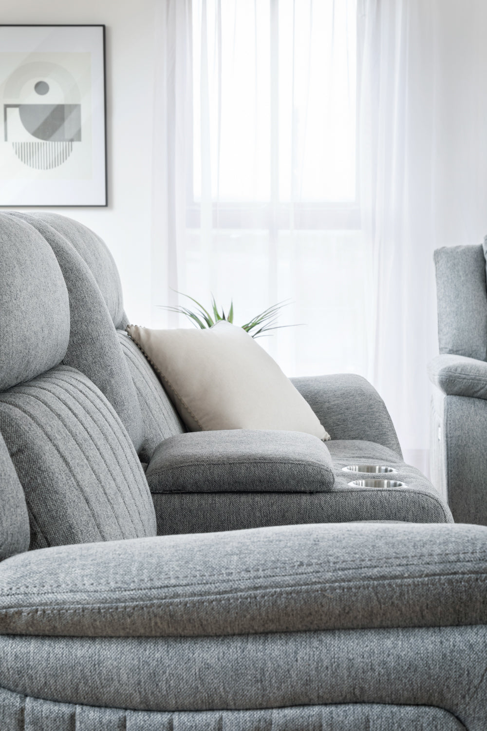Linden Electric Recliner Sofa 2 Seater Grey
