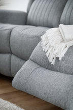Linden Electric Recliner Sofa 3 Seater Grey