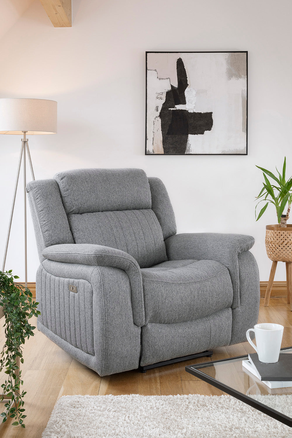 Linden Electric Recliner Sofa Armchair Grey