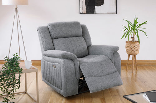 Linden Electric Recliner Sofa Armchair Grey