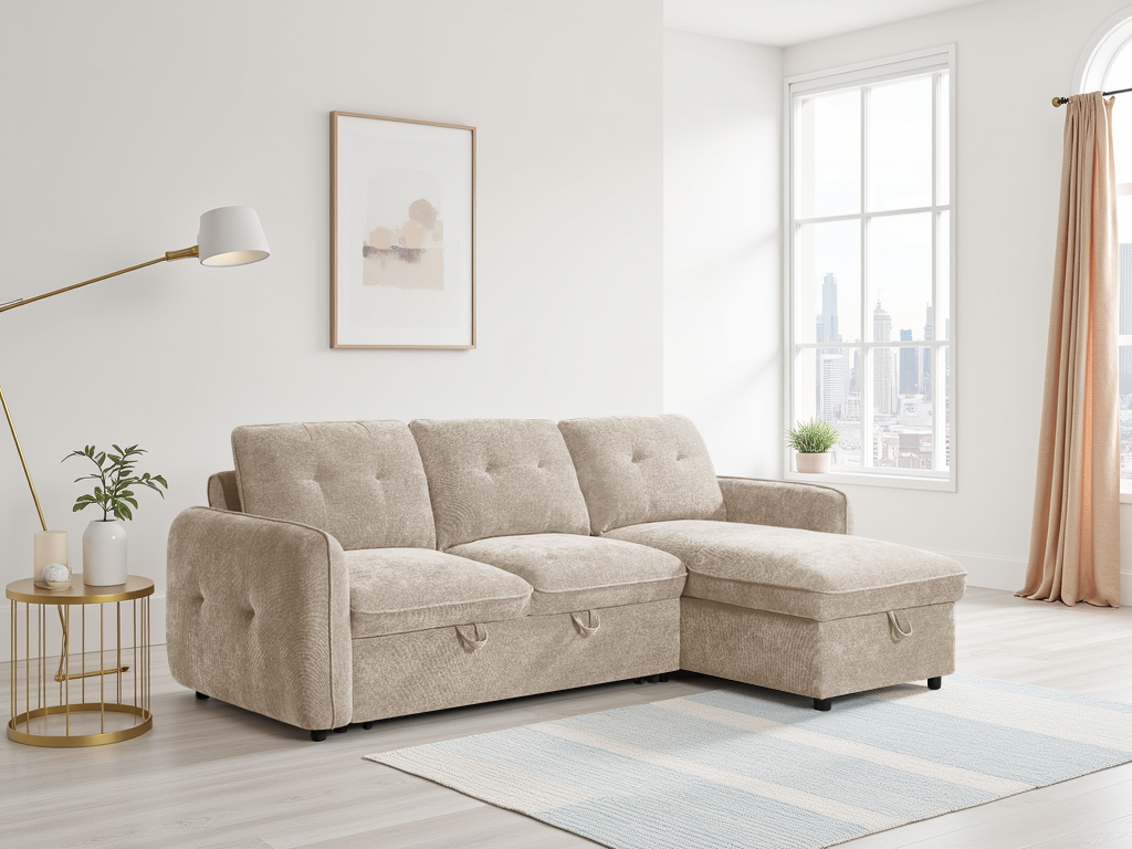 Moscow Sofa Bed Universal Corner Beige