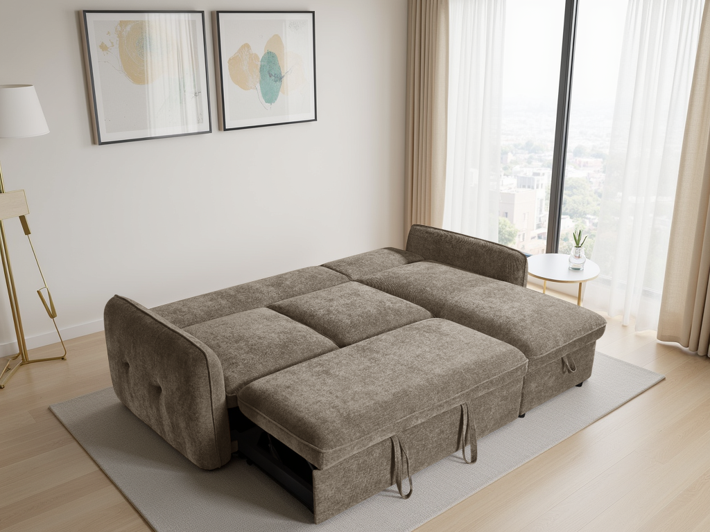 Moscow Sofa Bed Universal Corner Brown