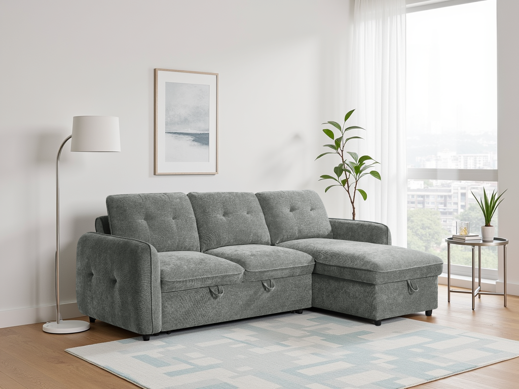 Moscow Sofa Bed Universal Corner Grey