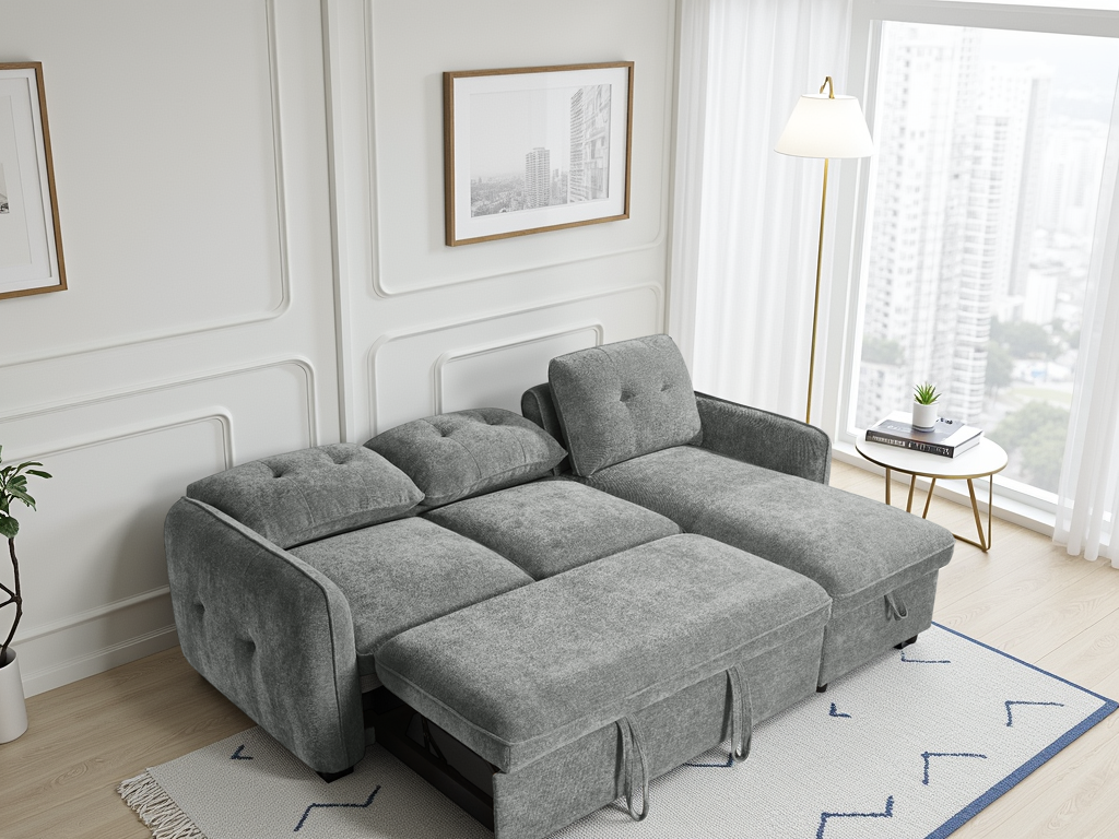 Moscow Sofa Bed Universal Corner Grey