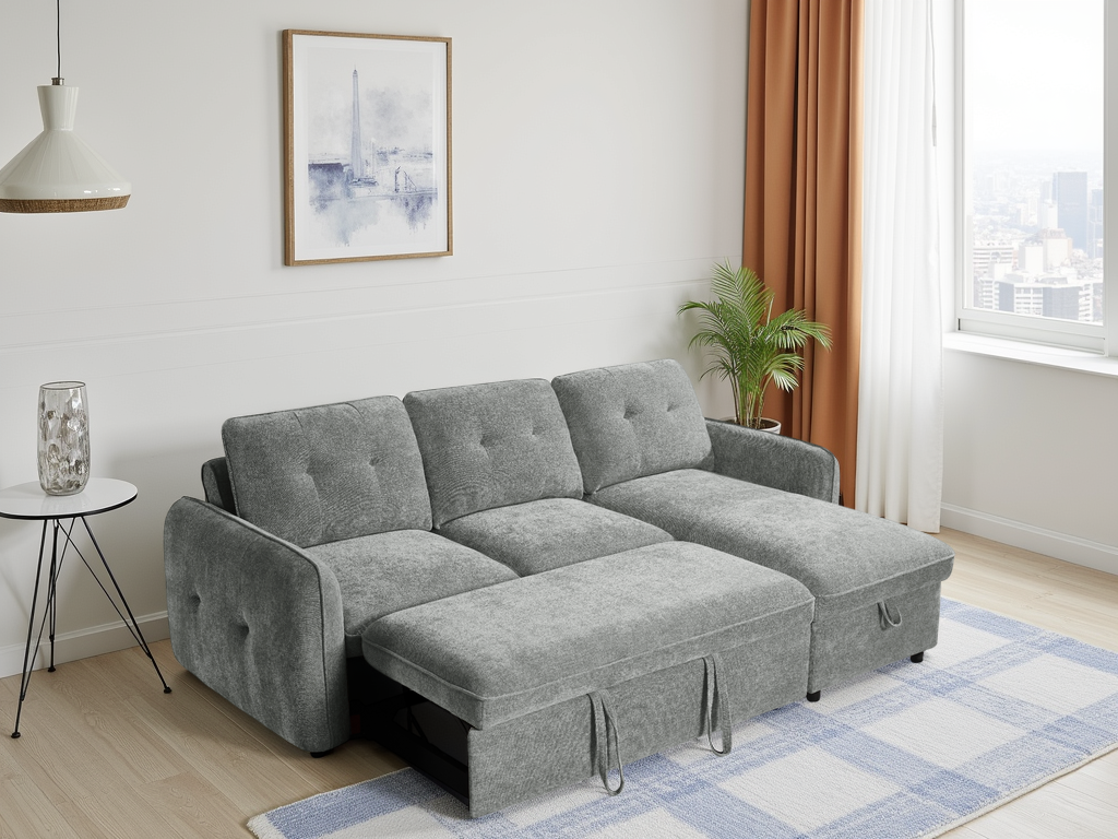Moscow Sofa Bed Universal Corner Grey