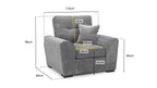 Maxwell Sofa Armchair Grey