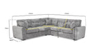Maxwell Sofa Large Corner Grey