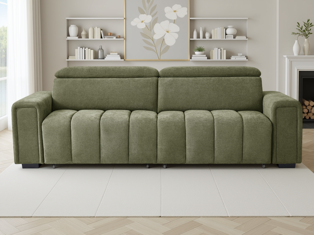 Molly Electric Sofa Bed 3 Seater Green
